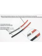 RiCable RB13 kábel harisnya 10-16mm-es kábelekre - vörös/fekete