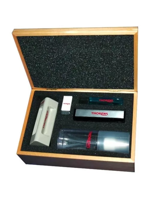 Thorens lemez és hangszedő tisztító szett fa dobozban